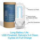 UVCleanHealth Glow Lamp - UV Sanitizing Portable Desk Lamp Best UVC Sanitizer Sterilizer PPE UV-C Kills Germs Viruses Bacteria Mold