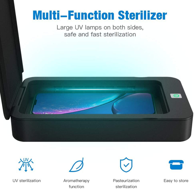 UVCleanHealth UVC Glow Box - UV Phone Sanitizer Best UVC Sanitizer Sterilizer PPE UV-C Kills Germs Viruses Bacteria Mold