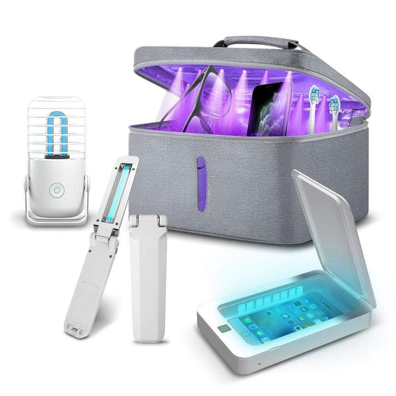 UVClean House UV-C Sanitizing Light Disinfection: Travel Pack Bundle Best UVC Sanitizer Sterilizer PPE UV-C Kills Germs Viruses Bacteria Mold